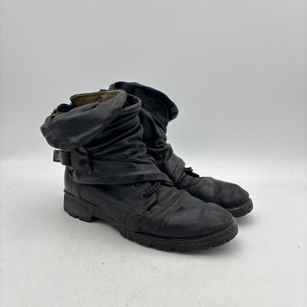 A.S.98 Airstep Foldover Zip Boots Women's 38 Leather Buckle Moto Avant Garde